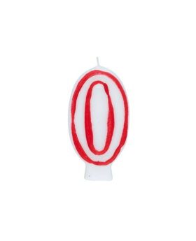 Red & White Party Candle 0