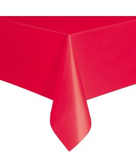 Red Plastic Tablecover 1.37m x 2.74m
