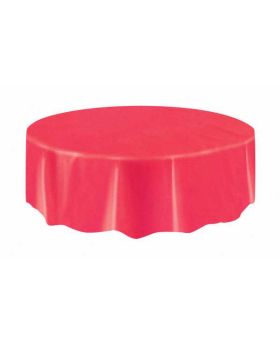 Value Ruby Red Round Plastic Party Tablecover