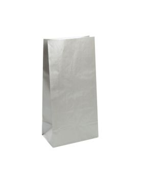 10 Silver Paper Party Bags