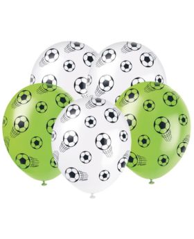 5 Football Party Latex Balloons 12"