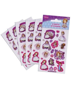 Sofia the First Party Bag Stickers, pk6