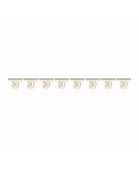Sparkling Golden Anniversary Prismatic Pennant Bunting