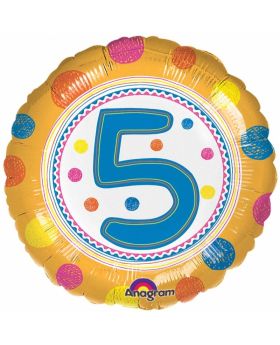 SpotOn 5th Happy Birthday Foil Balloon 17"