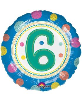 SpotOn 6th Happy Birthday Birthday Foil Balloon 17"
