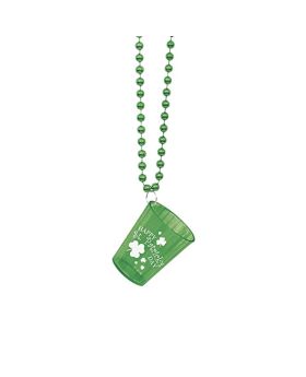 St. Patrick's Day Shot Glass Necklace