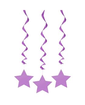 Purple Star Hanging Swirls