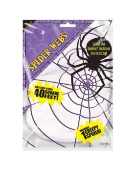 Stretchable Spiders Web White - Includes 1 Spider