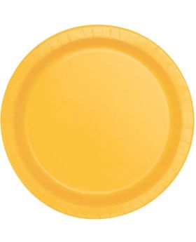 8 Sunflower Yellow Paper Dinner Plates