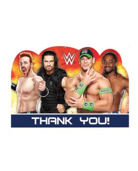WWE Die-Cut Thank you Cards, pk8