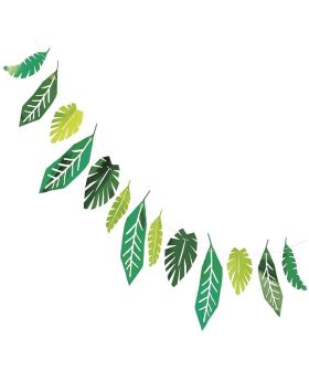 Safari Leaves Paper Foil Garland 2.1m