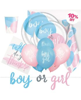 Gender Reveal Ultimate Party Pack for 8