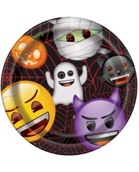 8 Emoji Halloween Dinner Plates