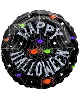 Happy Halloween Spider Frenzy Foil Balloon 18"