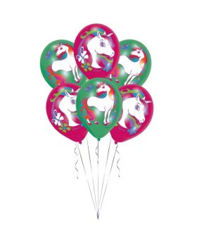 Unicorn Latex Balloons pk6