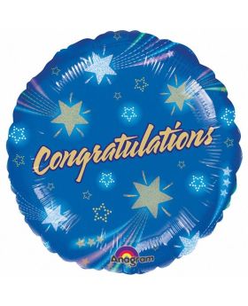 Shooting Stars Congrats Foil Balloon 18''/45cm