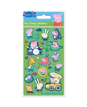 George Pig Green Foil Stickers