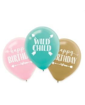 Boho Wild Child Latex Balloons