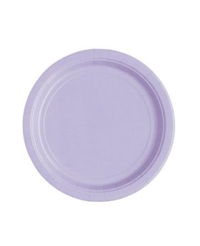 8 Lilac Paper Dessert Plates
