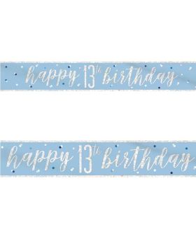 Glitz Blue 13th Birthday Foil Banner