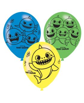 Baby Shark Latex Balloons 11", pk6