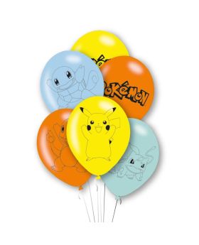 Pokemon Party Latex Balloons 11", pk6