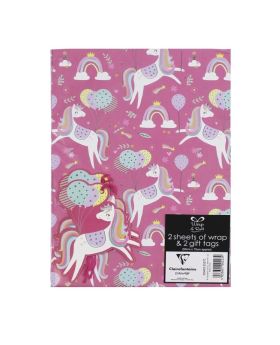 Pink Unicorn Gift Wraps & Gift Tags