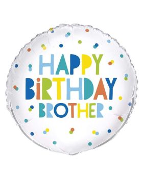 Happy Birthday Brother Foil Balloon 18"