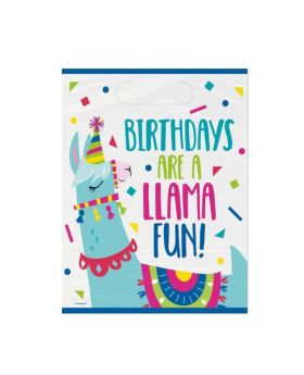 Llama Birthday Party Bags, pk8