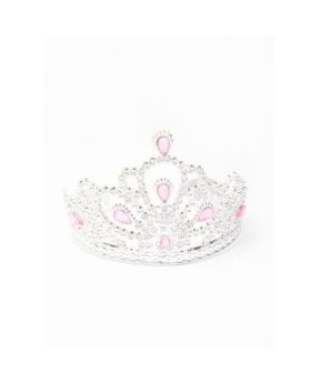 Silver Tiara with Pink Stones