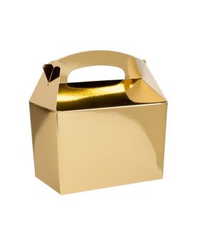 Metallic Gold Party Boxes, pk6