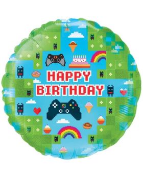 Game On Birthday Foil Balloon 18"