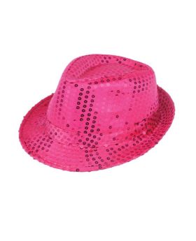 Pink Sequin Gangster Hat