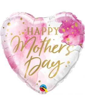 Mother's Day Pink Watercolour Foil Balloon 18"