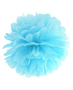 Pastel Blue Tissue Paper Pom Pom 25cm