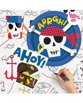 Ahoy Pirate Party Tableware Pack for 8