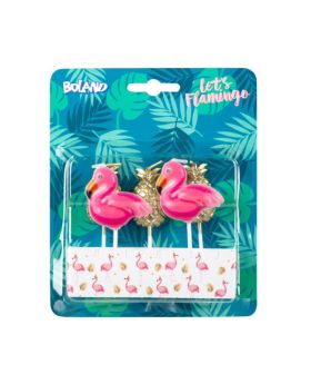 Flamingo Pick Candles, pk5