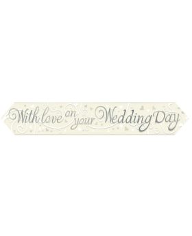 With Love Wedding Day Foil Banner 2.75m