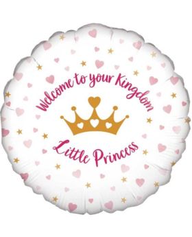 Welcome Little Princess Foil Balloon 18"