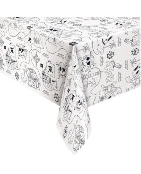 Ahoy Pirate Party Colouirng Paper Tablecover 1.37m x 2.13m