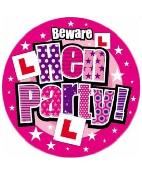 Pink Hen Party Jumbo Badge
