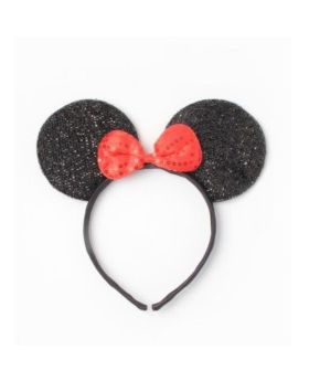 Glitter Black Minnie Mouse Ears