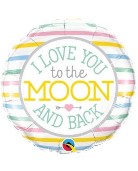 I Love You to the Moon Foil Balloon 18"