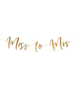 Rose Gold Miss to Mrs Letter Banner 2m