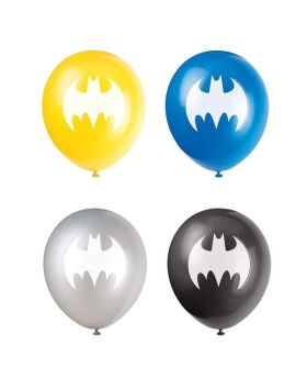 Batman Party Latex Balloons 12", pk8