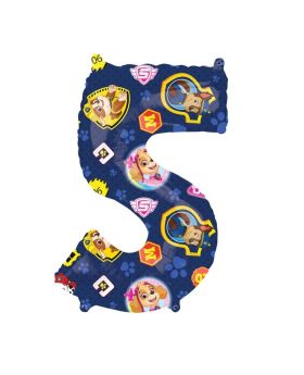 Paw Patrol Number 5 Foil Balloon 26"