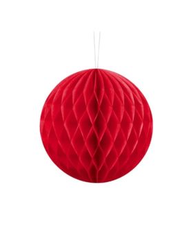 Red Paper Honeycomb Ball 10cm