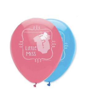 Bow or Bowtie Gender Reveal Helium Quality Balloons pk6
