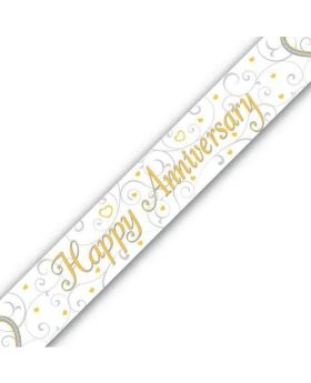 Happy Anniversary Foil Banner 2.7m