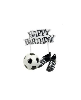 Football, Boots & Happy Birthday Cake Topper Kit